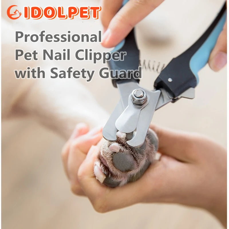 ✂️ Cortauñas Profesional para Mascotas con Protector de Seguridad – Tijeras de Acero Inoxidable para Perros y Gatos