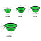 🥣 Comedero y Bebedero Plegable Portátil 2 en 1 para Mascotas – Silicona con Mosquetón para Viajes