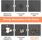 ¡Mantén el área de comida de tu mascota limpia y seca! 🐾 Esta alfombrilla absorbente para mascotas retiene el agua y evita derrames